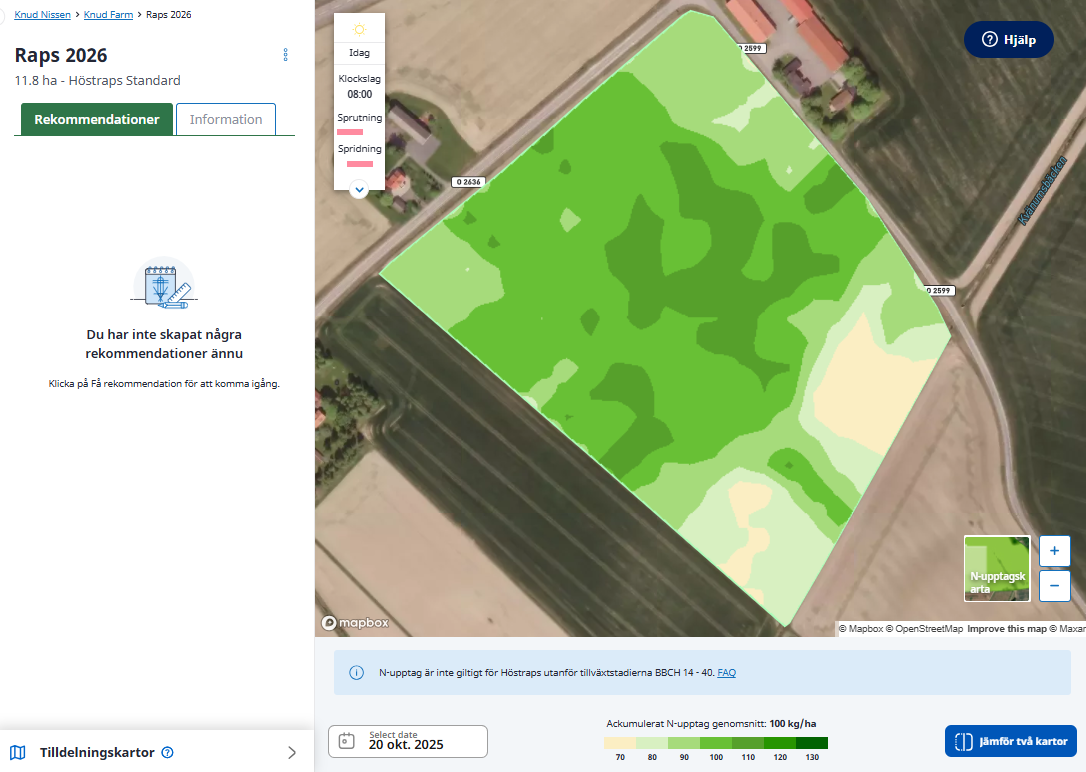 Atfarmbild p&aring; rapsf&auml;lt